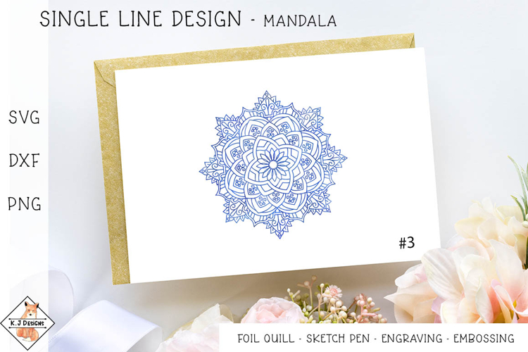 Mandala SVG Foil Quill |Single Line Designs