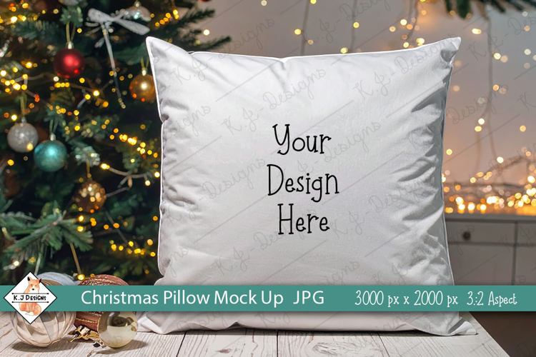 Christmas Pillow Mockup Photo JPG | Background