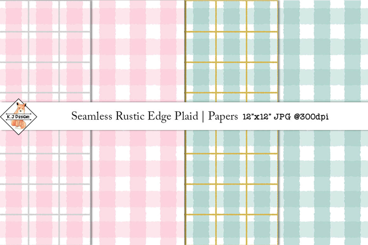 Seamless Rustic Edge Plaid Patterns | Digital Papers