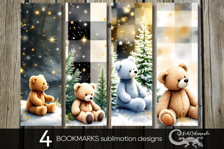 Christmas plaid | Xmas bookmarks sublimation design PL