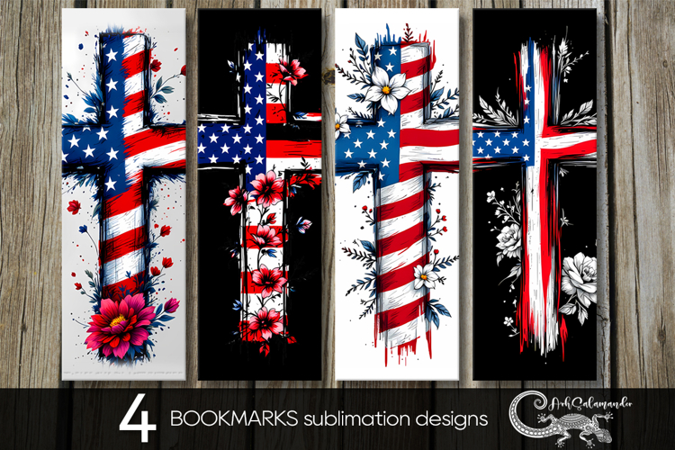 Patriotic usa flag | bookmarks sublimation design PLUS