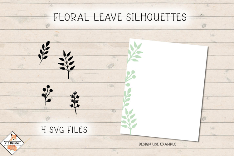 Floral Leave Silhouettes SVG