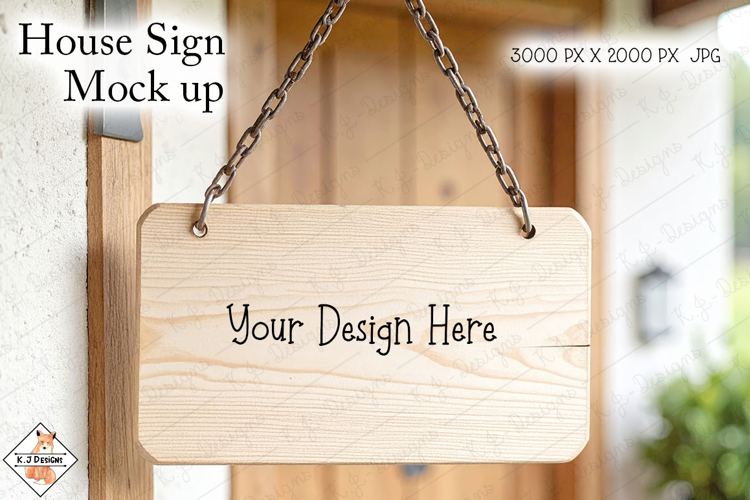 House Sign Mock Up Photo JPG