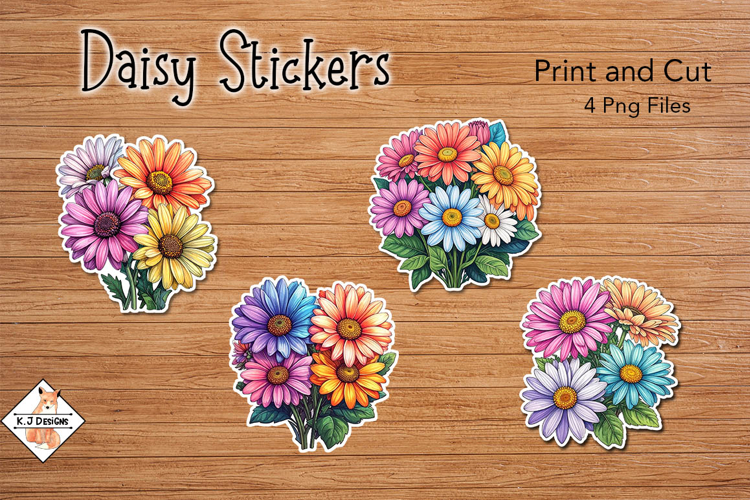Daisy Stickers | Print and Cut