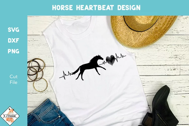 Horse Heartbeat SVG | Cardiograph Design