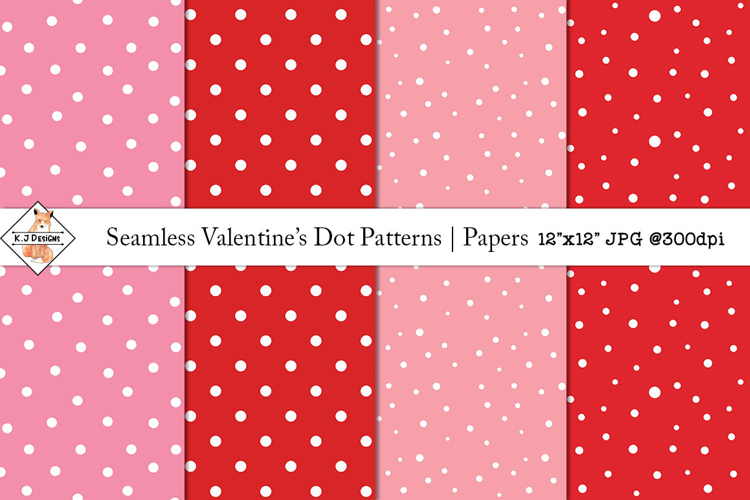 Seamless Valentines Dot Patterns | Papers