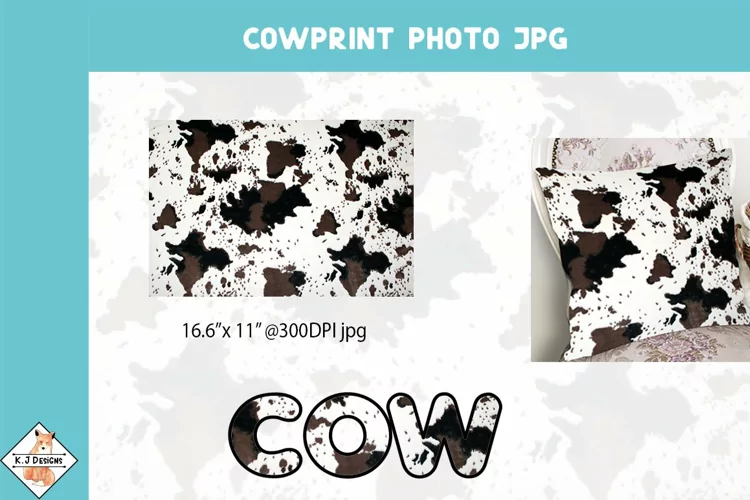 Cow Print Photo JPG | Animal Textures