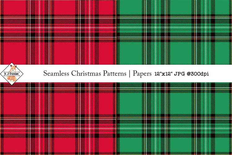 Seamless Christmas Plaid Papers | Patterns