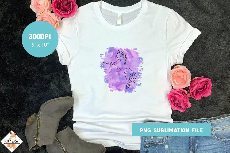 Rearing Horse Sublimation Design