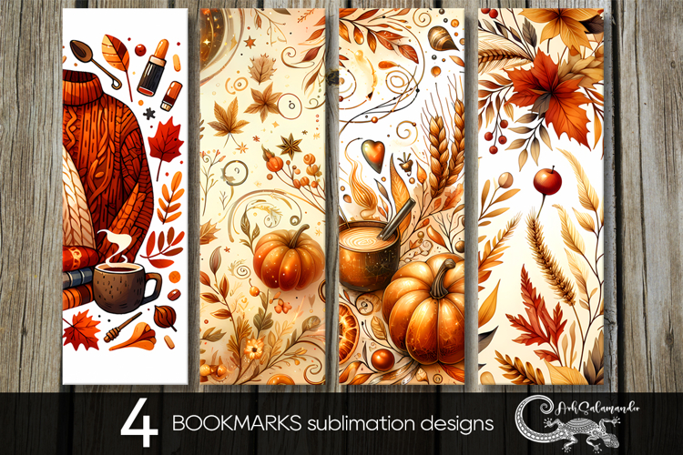Golden Autumn | 4 fall Teardrop earring sublimation designs