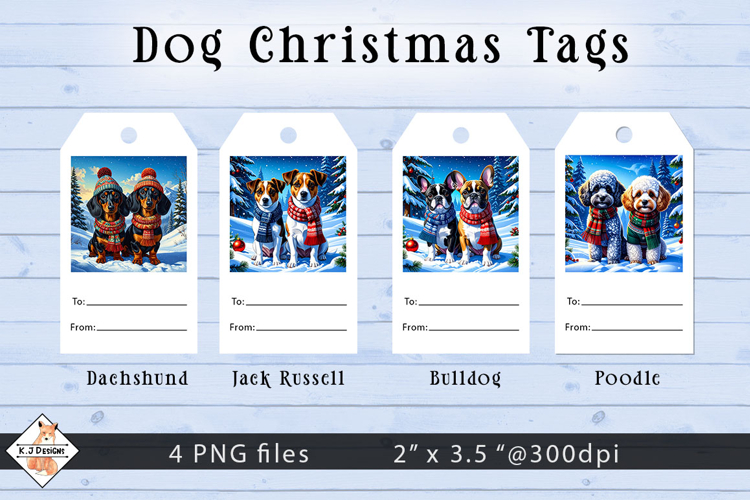 Dog Christmas Gift Tags