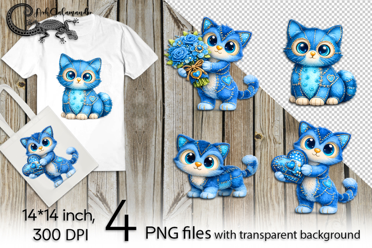 Denim animals | 4 love PNG Sublimation designs P