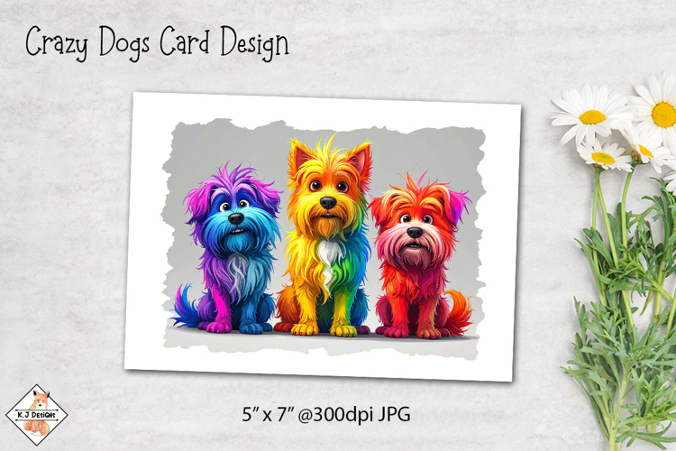 Crazy Dogs Card Design| Printables