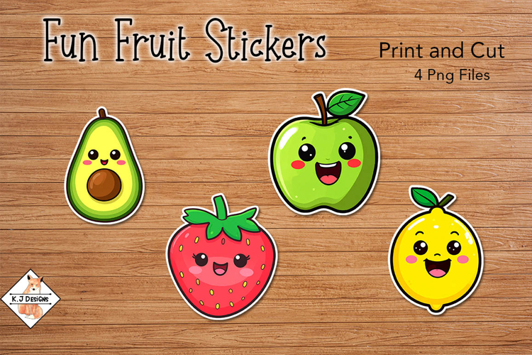 Fun Fruit Stickers | Print and Cut