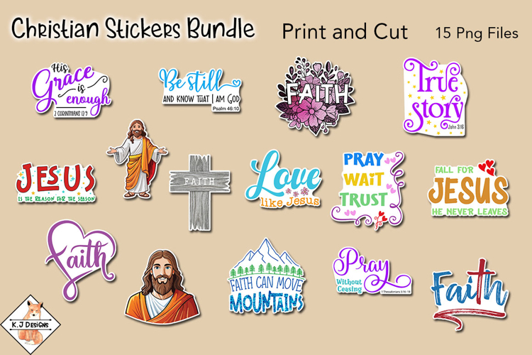 Christian Stickers Bundle | Print and Cut