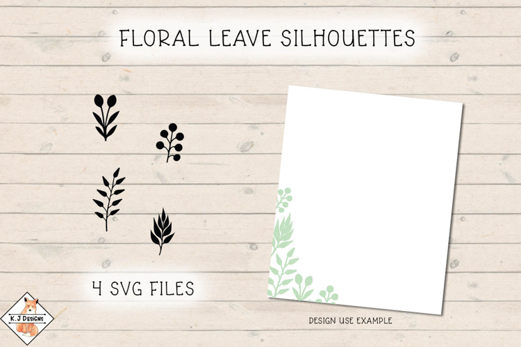 Floral Leave Silhouettes SVG