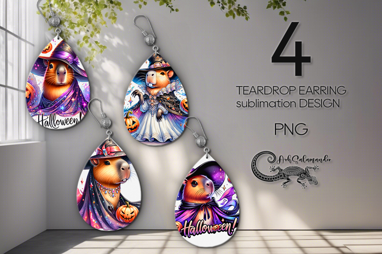 Funny Halloween character | Teardrop Earring Sublimation