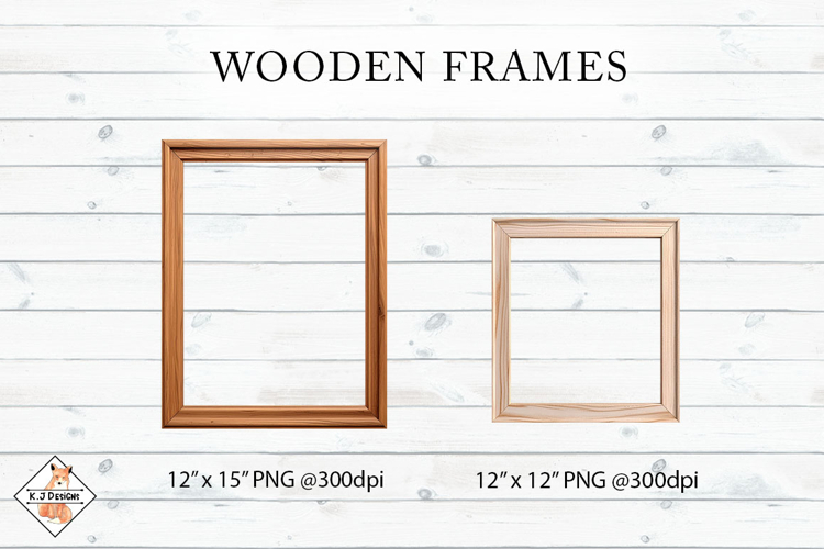 Wooden Frames PNG | Mockup Elements