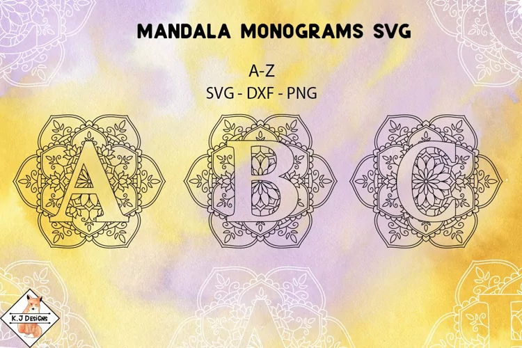 Mandala Monograms SVG | Alphabet