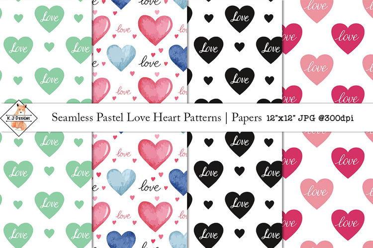 Seamless Heart Patterns | Papers