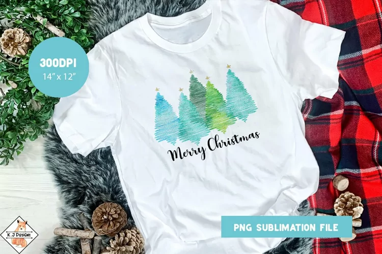 Merry Christmas Sublimation Design | Holiday Print PNG.