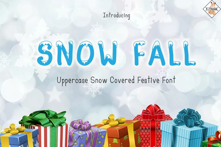 Snow Fall - Snow Covered Font