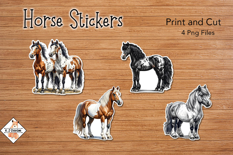 Horse Stickers | Print and Cut