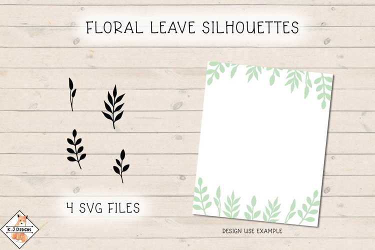 Floral Leave Silhouettes SVG