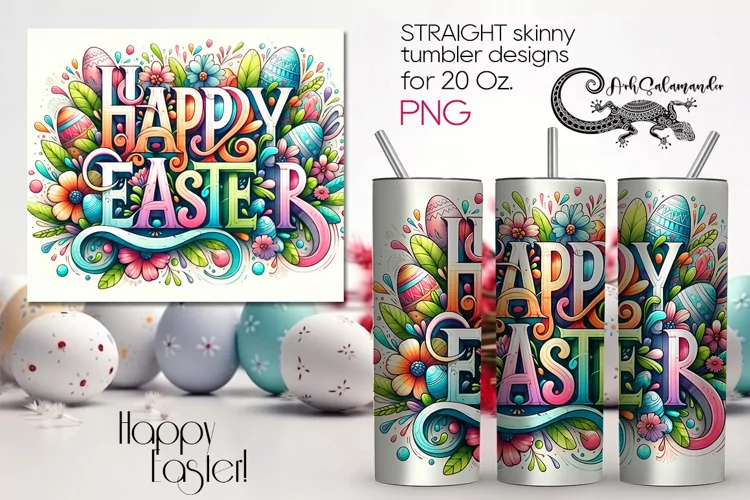 Easter inscription | Straight Skinny tumbler Sublimation