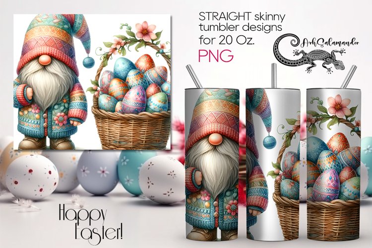 Easter gnome | Straight Skinny tumbler Sublimation PLUS