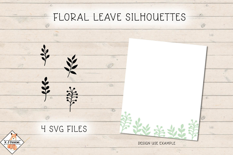 Floral Leave Silhouettes SVG