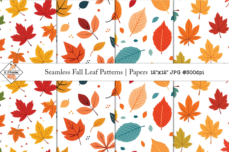 Seamless Fall Leaf Patterns | Papers