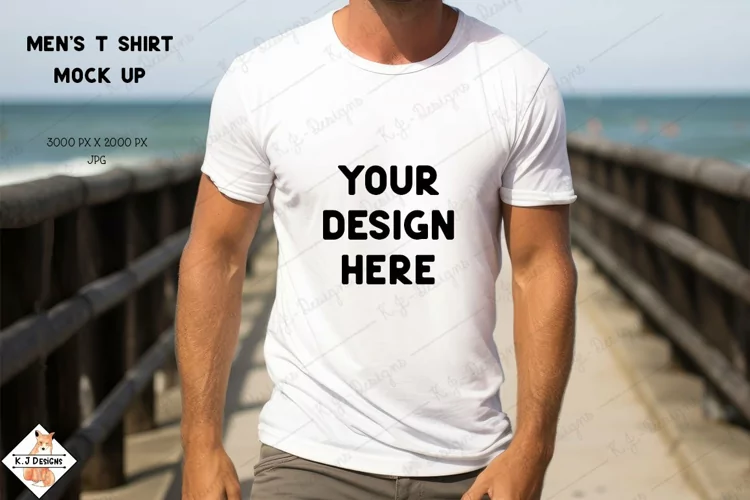 Men's T Shirt Mock Up | Your Design Here