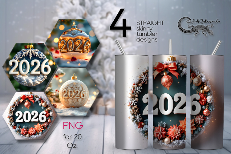 New year moods | 4 xmas Sublimation Tumbler Designs P