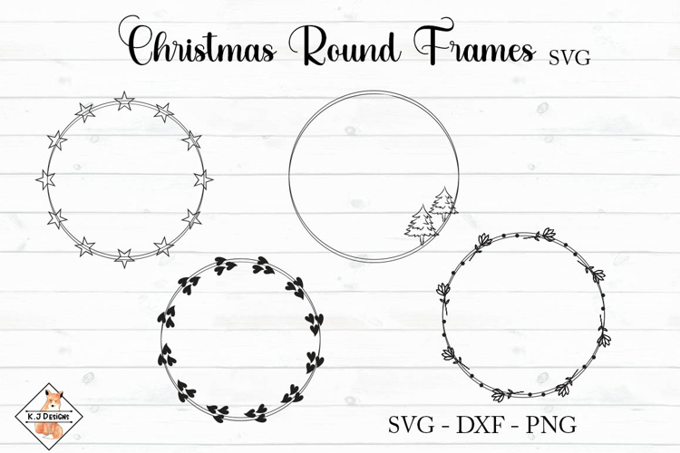 Christmas Round Frames SVG