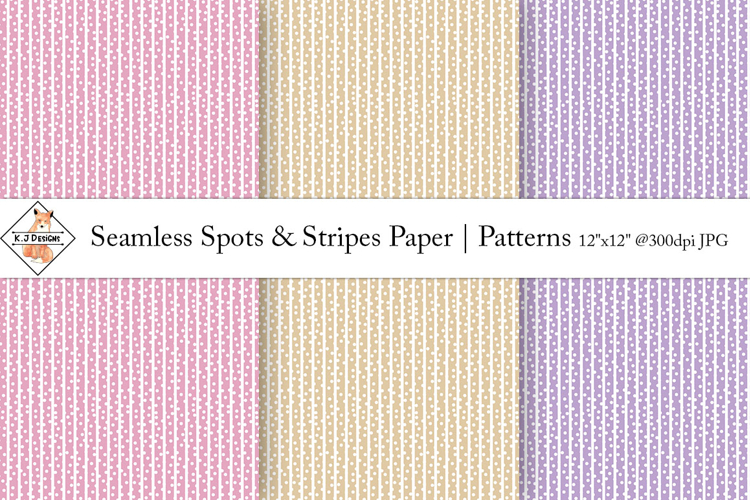 Seamless Spots & Stripes Paper | Patterns