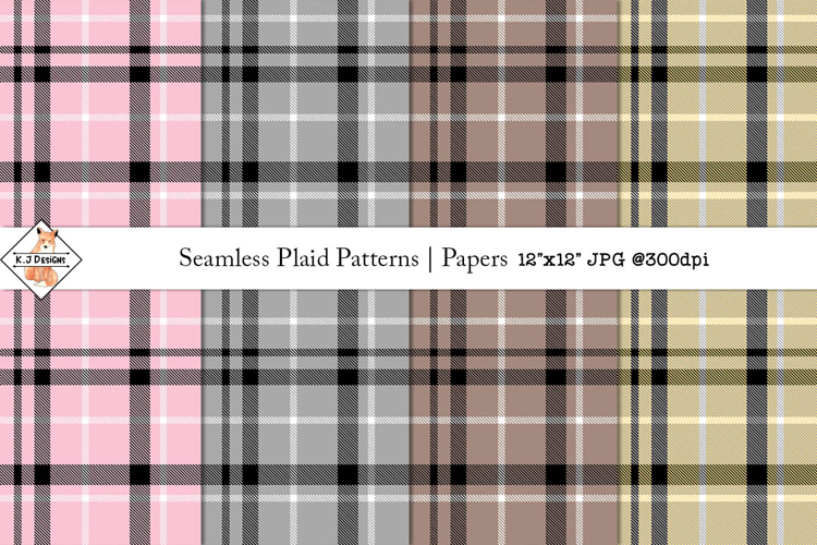 Seamless Plaid Patterns | Digital Papers