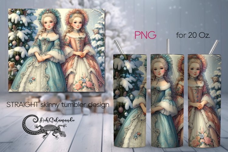 Retro Christmas | Xmas Skinny Tumbler Sublimation Design PL
