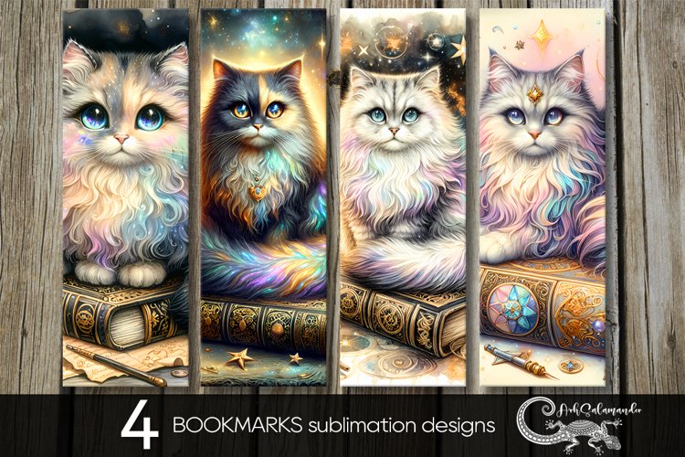 Mystic cat | gothic love bookmarks sublimation design P