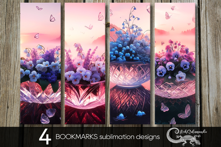 Fantasy sunset | magic bookmarks sublimation design PLUS