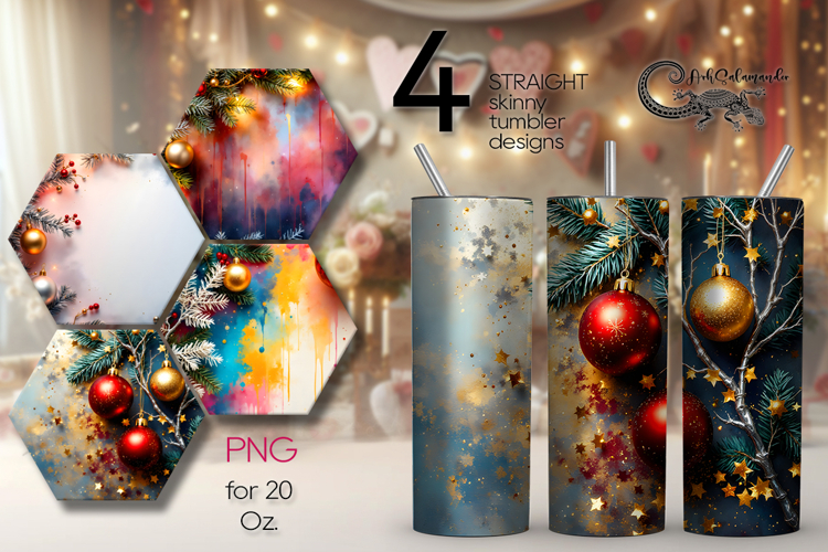 Christmas flatlay | 4 xmas Sublimation Tumbler designs