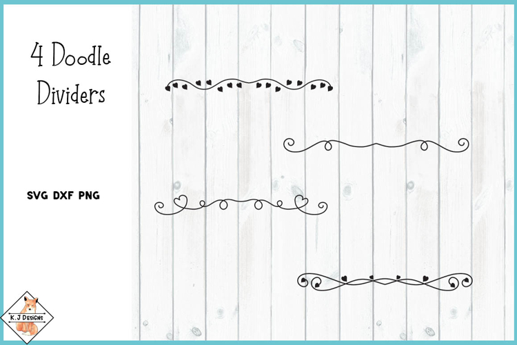 Doodle Dividers SVG DXF PNG