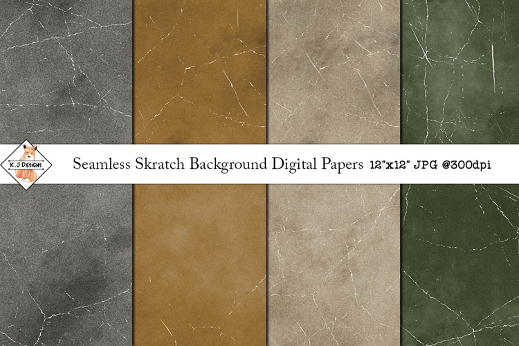 Seamless Scratch Digital Papers | Backgrounds