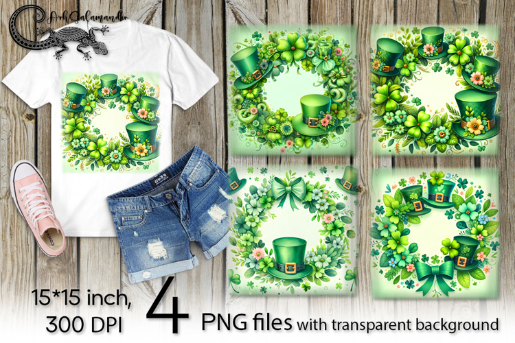 St. Patricks day pattern | 4 PNG Sublimation designs P