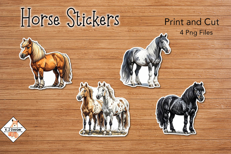 Horse Stickers | Print and Cut