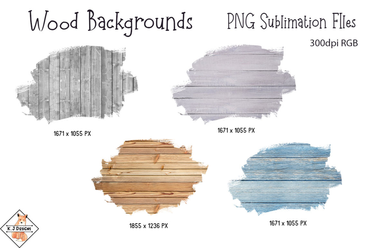 Wood Backgrounds PNG Sublimation