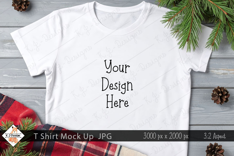 Christmas T Shirt Mock Up Photo JPG Background