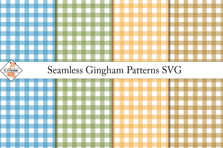 Seamless Gingham Patterns SVG | Digital papers