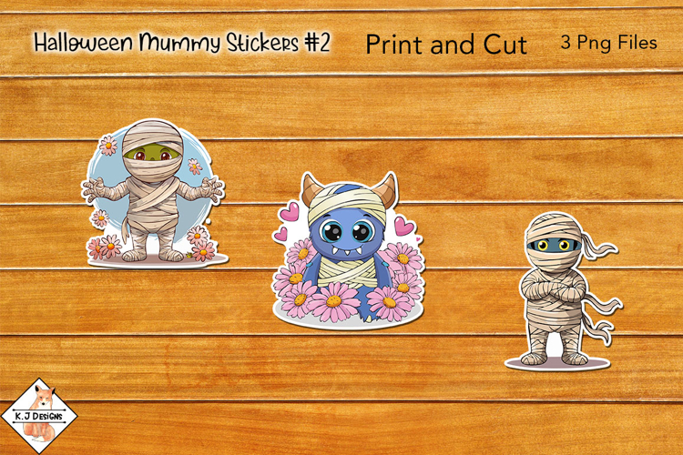 Halloween Mummy Stickers | Print and Cut