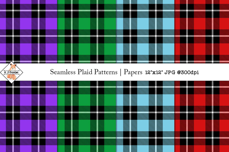 Seamless Plaid Patterns | Digital Papers